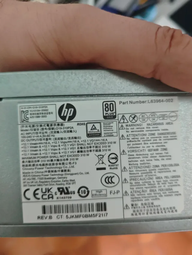 Fuente Alimentación HP 80 Plus Gold