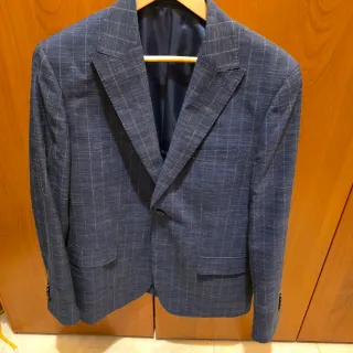 Giacca uomo blu a quadri tg.52