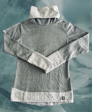 Jersey cuello vuelto gris T S