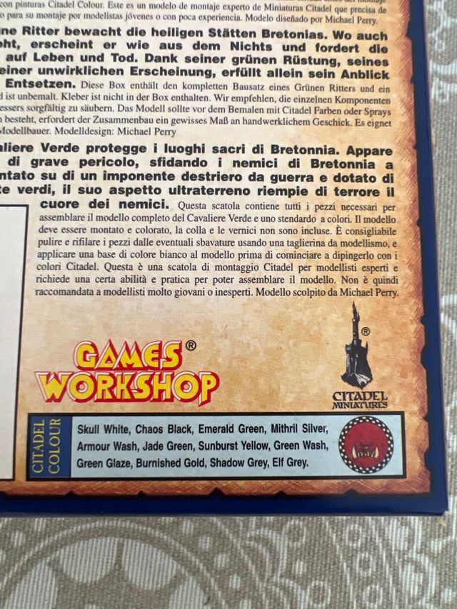 Warhammer Bretonnia Caballero Verde