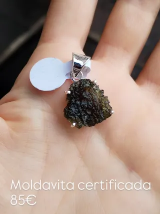 Colgante de Moldavita auténtica Certificada