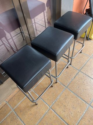 Taburetes de cocina negros (3 unidades)