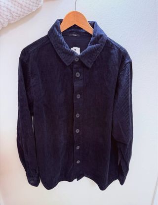 Camicia Tezenis blu coste velluto