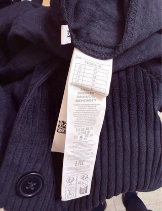 Camicia Tezenis blu coste velluto