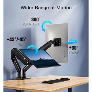 Supporto doppio braccio monitor fino a 35 pollici