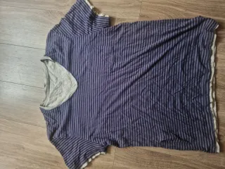 Camiseta Rayas Azul y Gris