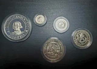 Lote 5 monedas plata Rey Juan Carlos I