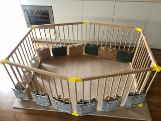 Parque infantil madera XXL plegable