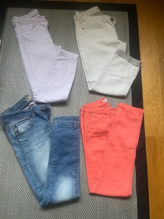 Lote 4 Pantalones Vaqueros Talla S