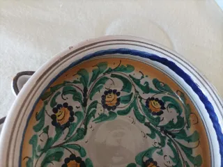 Piatto ceramica siciliana decorato