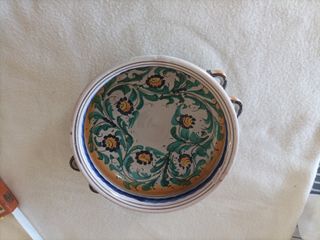 Piatto ceramica siciliana decorato