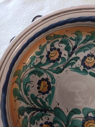 Piatto ceramica siciliana decorato