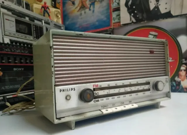 Radio Philips Vintage Baquelita Beige