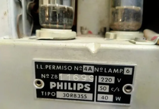 Radio Philips Vintage Baquelita Beige