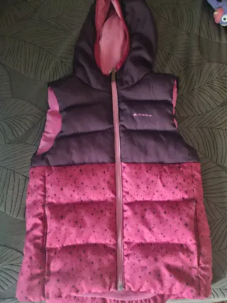 Chaleco Quechua niña rosa y morado Talla 6 años