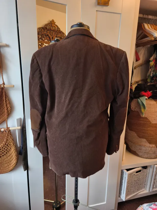 Americana pana vintage marrón