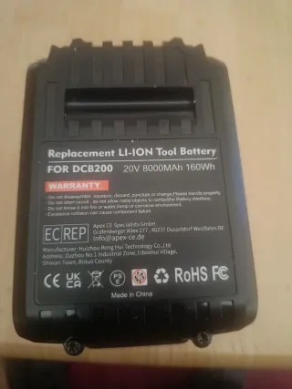 Batería para herramientas dewal 20V 8 8 Ah Li-Ion 