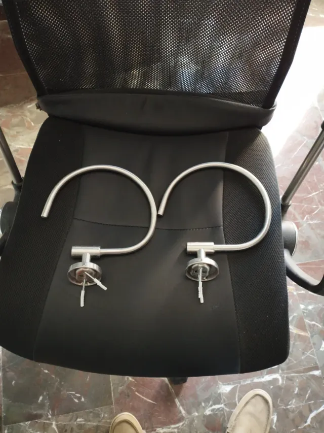 2 Toalleros de acero inoxidable