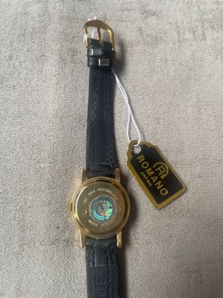 Reloj mujer marca Romano Negro/Dorado
