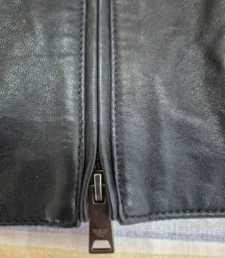 Cazadora Piel Oveja Emporio Armani Negra