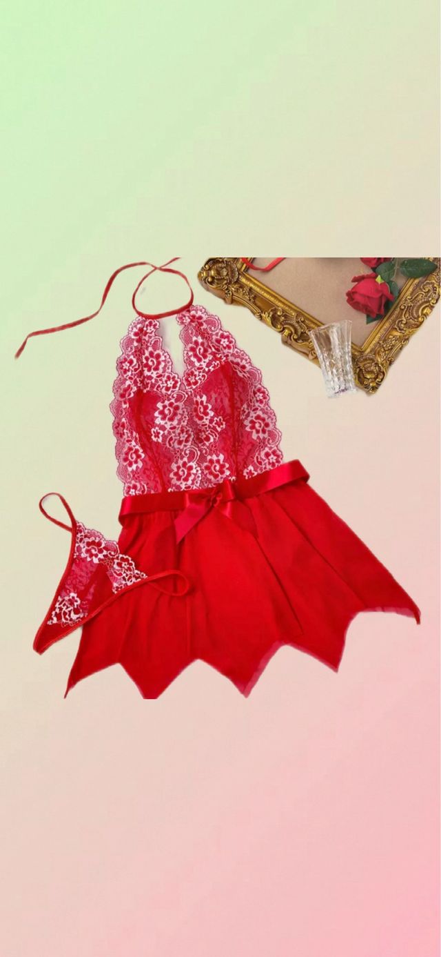 Conjunto lencería sexy encaje