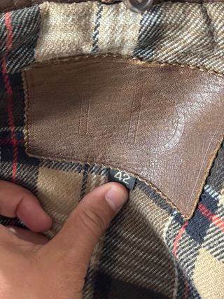 Chaqueta de cuero vintage marrón