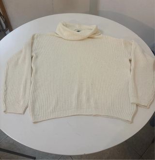 Jersey cuello alto blanco talla U