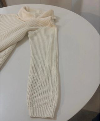 Jersey cuello alto blanco talla U