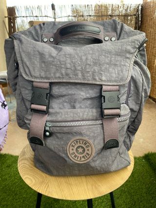 Mochila Kipling Gris Grande