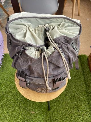 Mochila Kipling Gris Grande