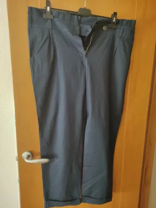Pantalones chinos mujer azul