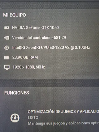 Torre PC + Geforce GTX 1050 2gb + Monitor Samsung