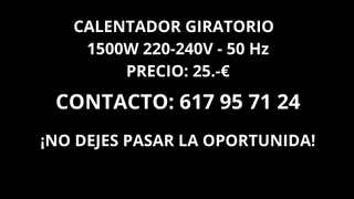 Calentador Eléctrico PTC-903B 1500W