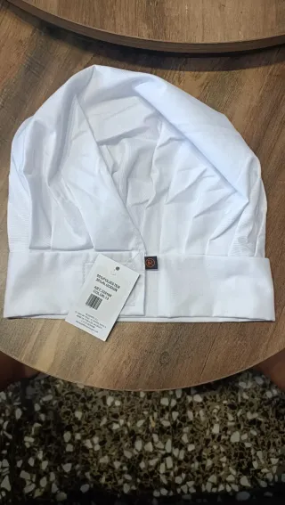 Gorro de chef blanco ajustable sin estrenar