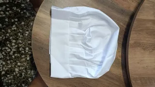Gorro de chef blanco ajustable sin estrenar