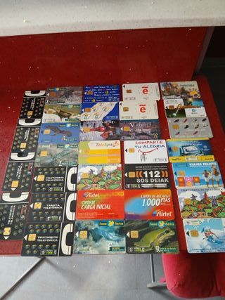 32 diverse schede telefoniche spagnole E1