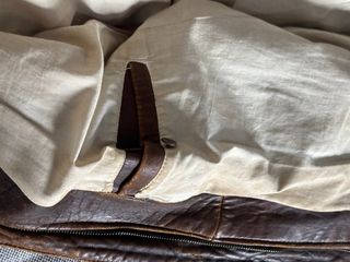Chaqueta Cuero Vintage Marrón
