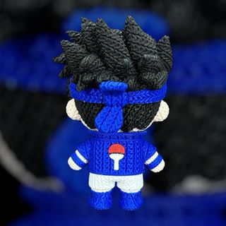 Figura Sasuke efecto crochet - Impresión 3D