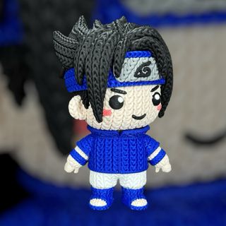 Figura Sasuke efecto crochet - Impresión 3D
