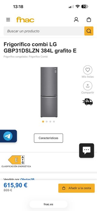 Nevera LG GBP31DSLZN Combi