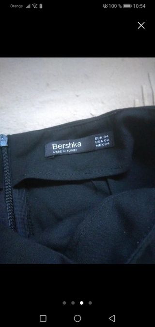 Falda pantalón negra con botones