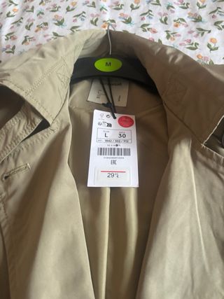 Gabardina Lefties Verde Talla M