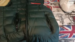 Chaleco de Plumas Verde Oscuro