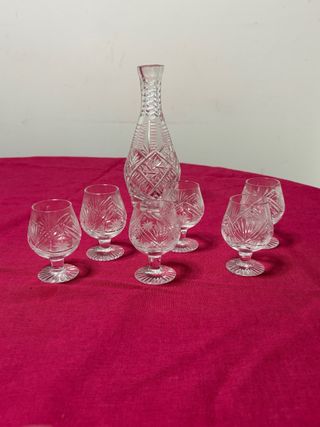 Servizio Bicchierini e Bottiglia di Cristall