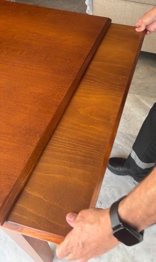 Mesa comedor extensible, madera.