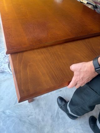 Mesa comedor extensible, madera.