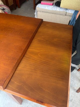 Mesa comedor extensible, madera.