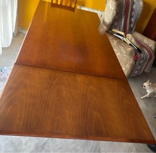 Mesa comedor extensible, madera.