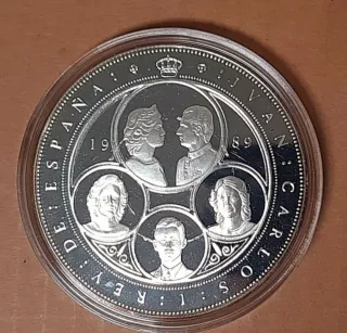 Moneda Plata 10.000 de España Juan Carlos I