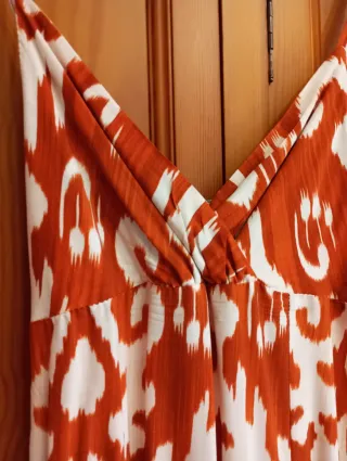 Vestido largo estampado étnico